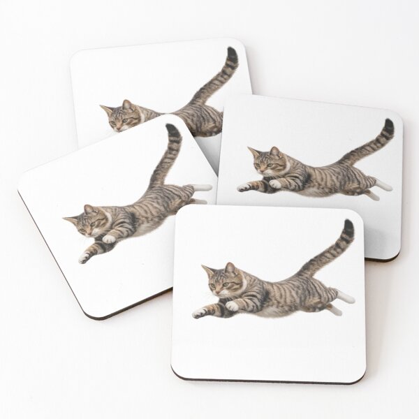 Item preview, Jumping Cat Sticker – Realistic Flying Cat Aesthetic Animal Artwork designed and sold by IconicDesignsXd.