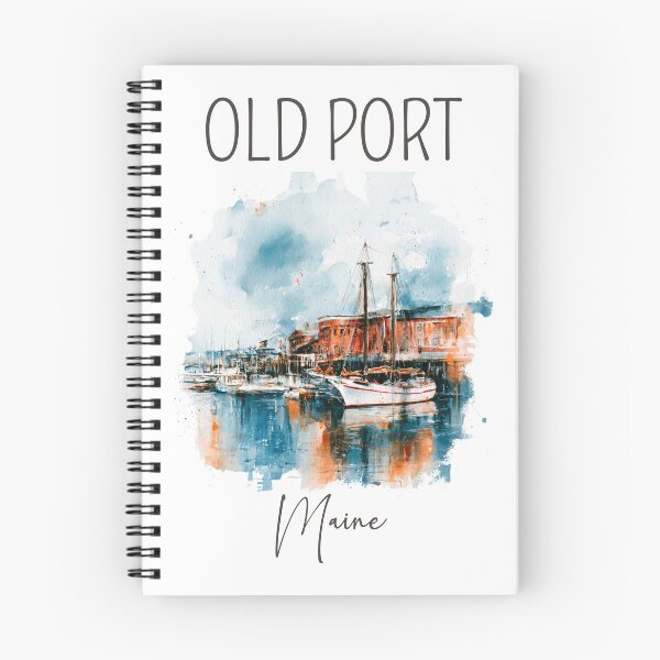 Item preview, A Watercolor Design of Old Port - Maine designed and sold by Sketch-Shack.