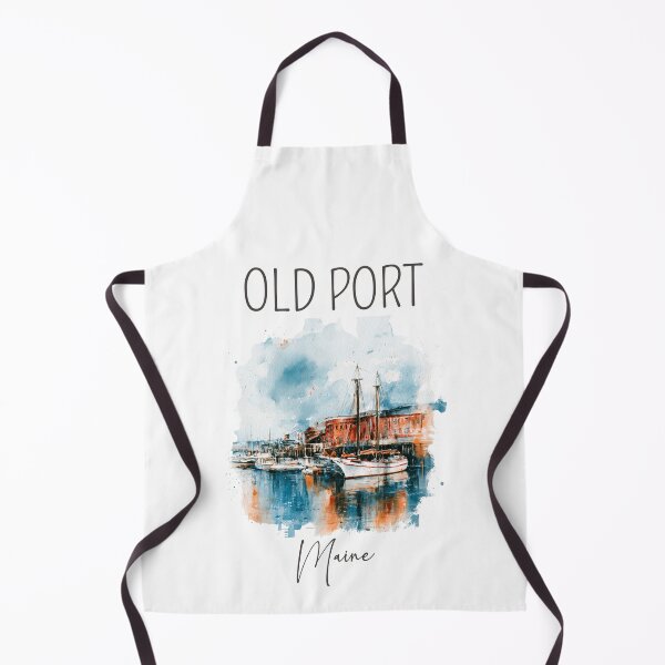 Item preview, A Watercolor Design of Old Port - Maine designed and sold by Sketch-Shack.