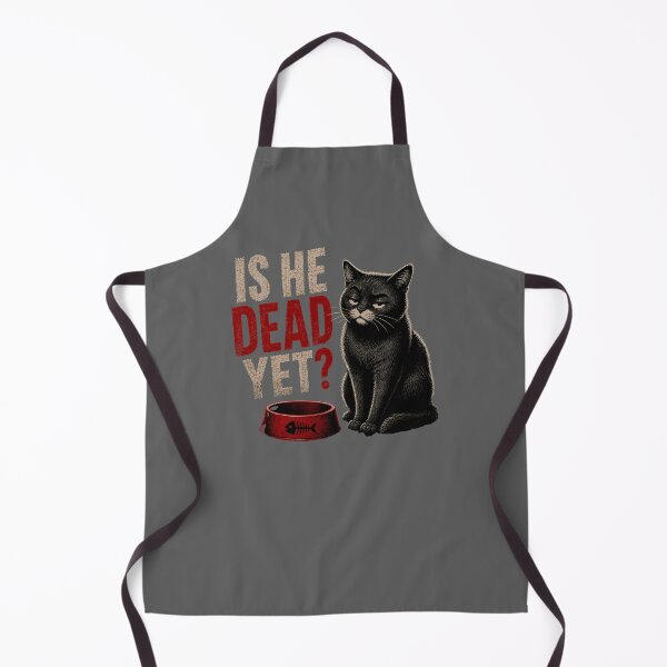 Item preview, Is He Dead Yet? Funny Black Cat Vintage Dark Humor T-Shirt designed and sold by Waldero.