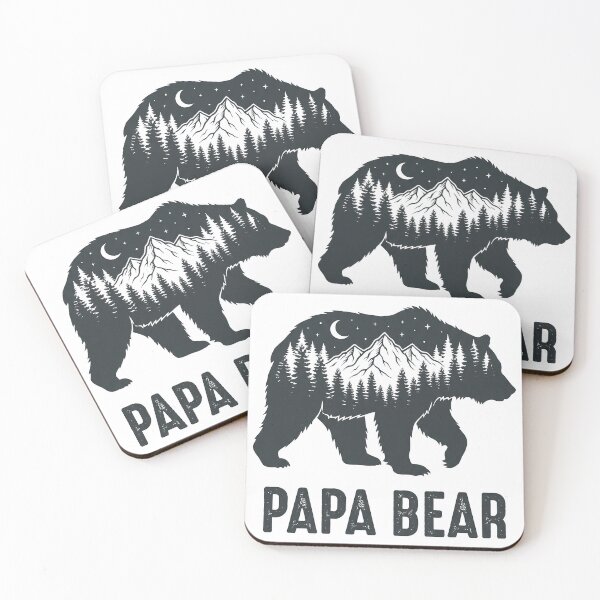 Item preview, Papa Bear Mountain Forest Silhouette Father's Day designed and sold by TeNovaStudio.