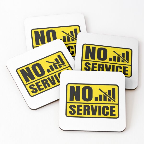Item preview, NO SERVICE Minimalist Tech Aesthetic Sticker designed and sold by Ermicioi.