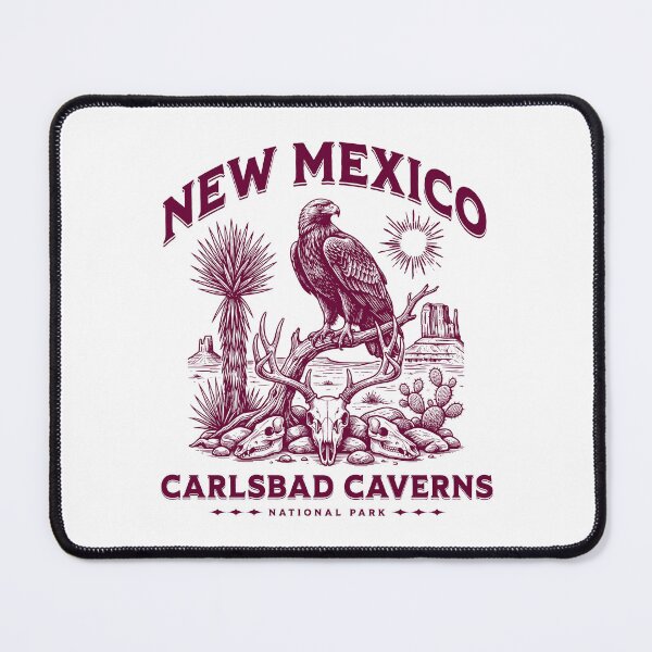 Item preview, Carlsbad Caverns New Mexico - Vintage National Park Eagle Art designed and sold by RumiRogue.