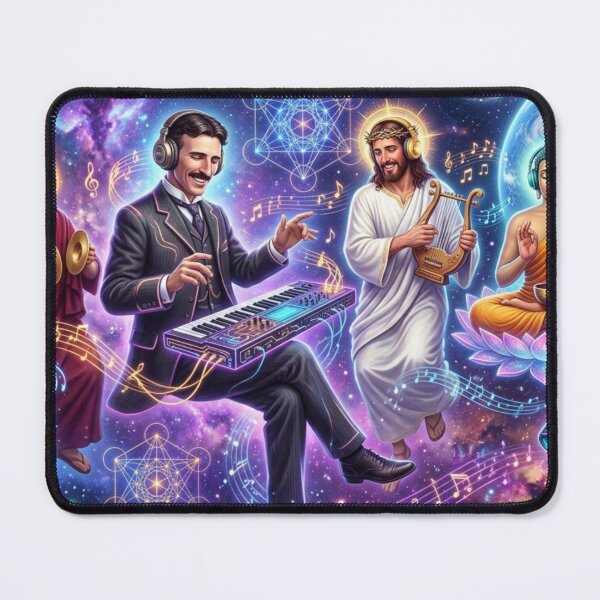 Item preview, Nikola Tesla and Jesus Jamming designed and sold by Abby's Cribbles.