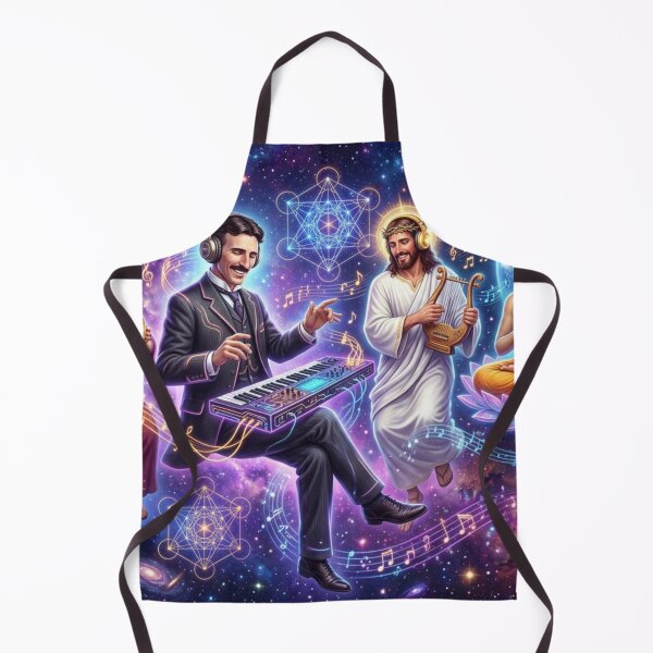 Item preview, Nikola Tesla and Jesus Jamming designed and sold by Abby's Cribbles.