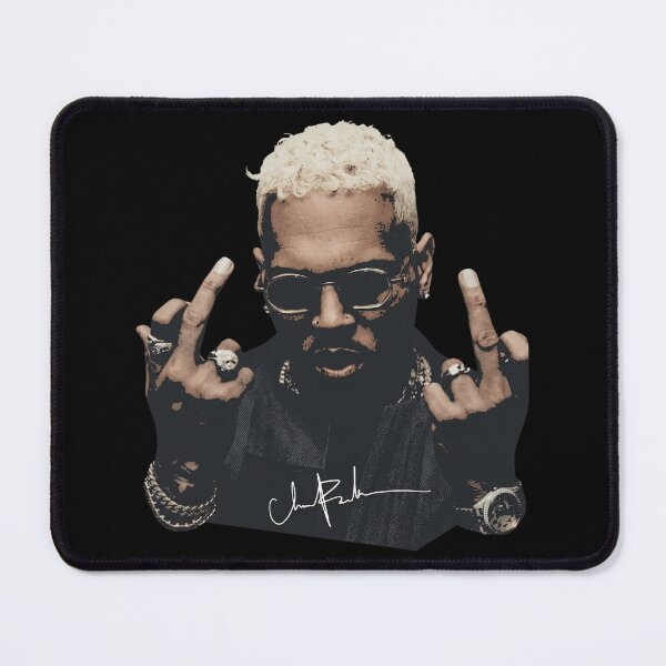 Item preview, Chris- Brown Signature Middle Finger Graphic Streetwear designed and sold by FreddieMorgans.