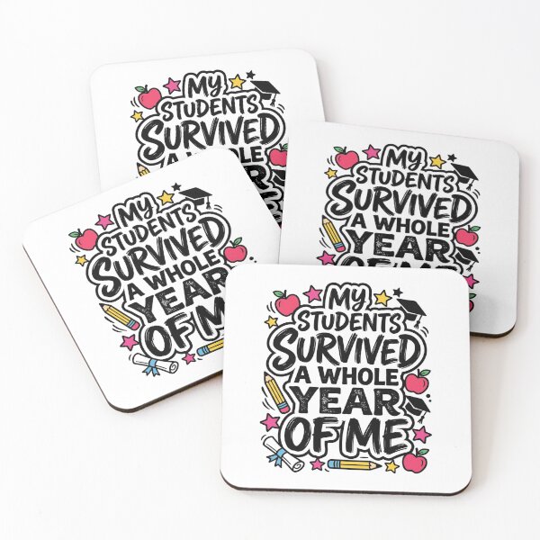 Item preview, My Students Survived A Whole Year of Me Funny Teacher Last Day of School Design, End of Year Teacher Gift Graphic Tee designed and sold by AsturShop.