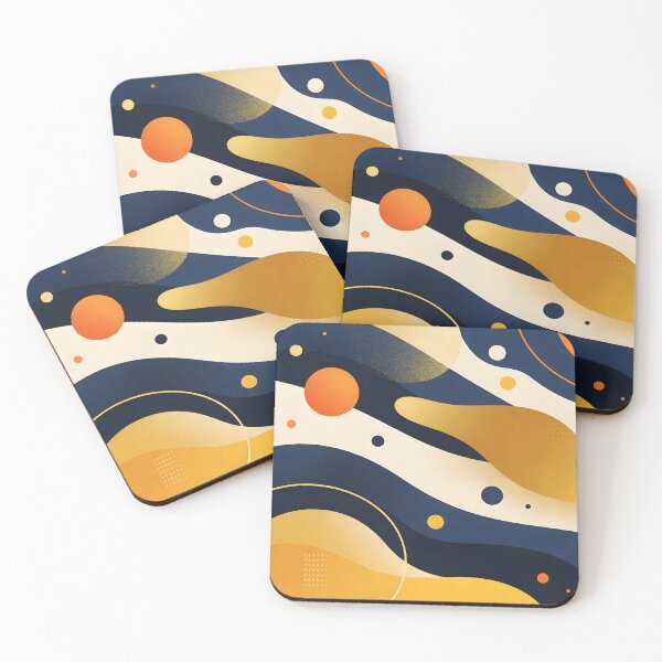 Item preview, Golden Midnight Waves Abstract Art designed and sold by Paulocdias.