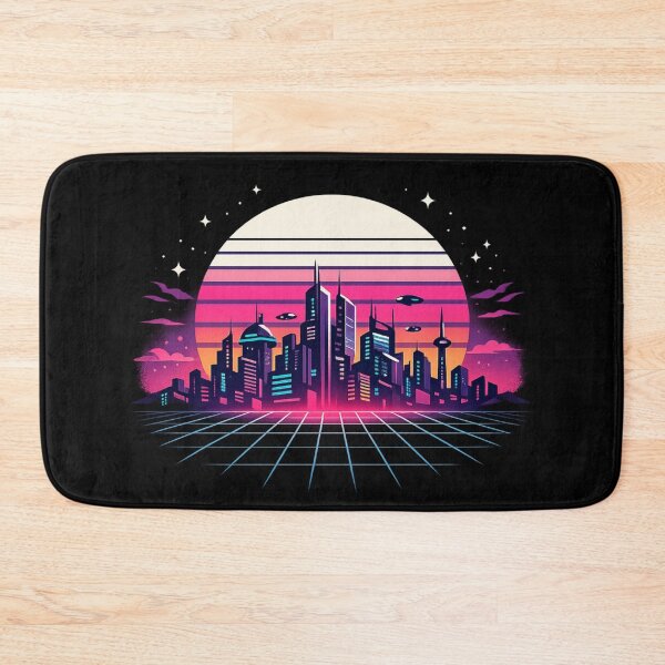 Item preview, Retro Futuristic Neon City Skyline Vaporwave Synthwave Aesthetic Shirt designed and sold by JonelCrafts.