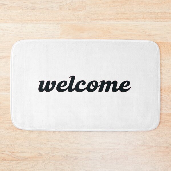 Item preview, Welcome Modern Cursive Greeting | Bold Minimalist Typography on Pink for Home & Positive Vibes designed and sold by Bright Nest Studio.