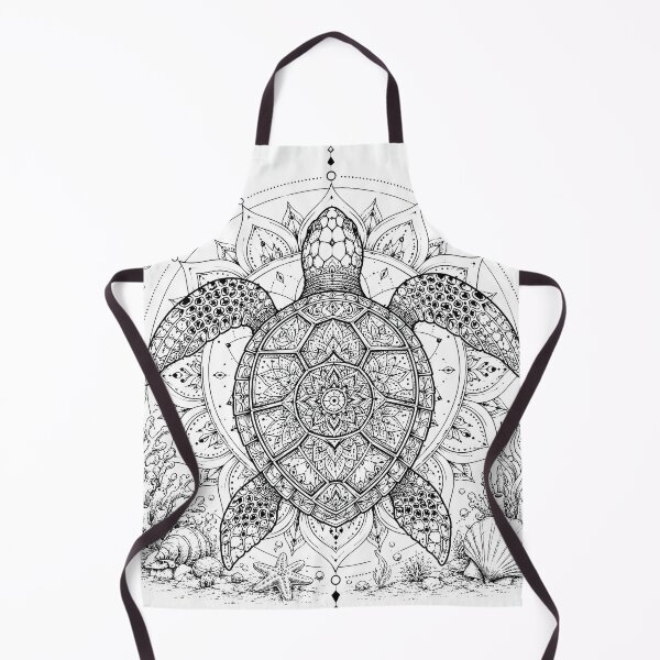 Item preview, Sacred Sea Turtle Mandala Line Art designed and sold by suryabumblee.