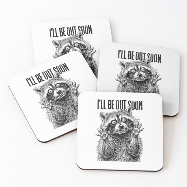 Item preview, Feral Raccoon Inside Funny I'll Be Out Soon Spirit Animal designed and sold by GrandeDuc.