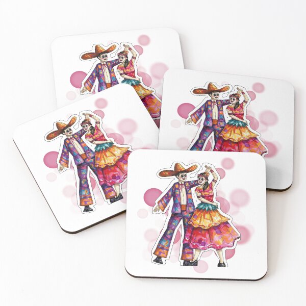 Item preview, Mexican Dancing Couple in Traditional Sombrero Outfits Design designed and sold by iamKRUK.