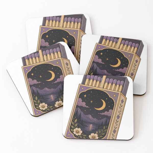 Item preview, Vintage Mountain Nightfall Matchbox  designed and sold by Jaideep Walia.
