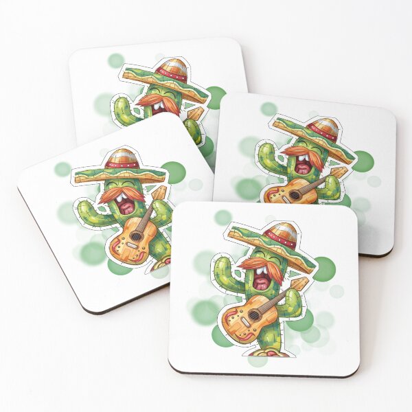 Item preview, Happy Cactus Playing Guitar in Sombrero Funny Mexico Design designed and sold by iamKRUK.