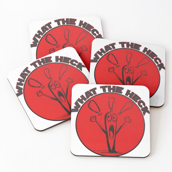 Item preview, What The Heck Funny Shocked Character Red Badge Illustration designed and sold by DesignArtist.ia.