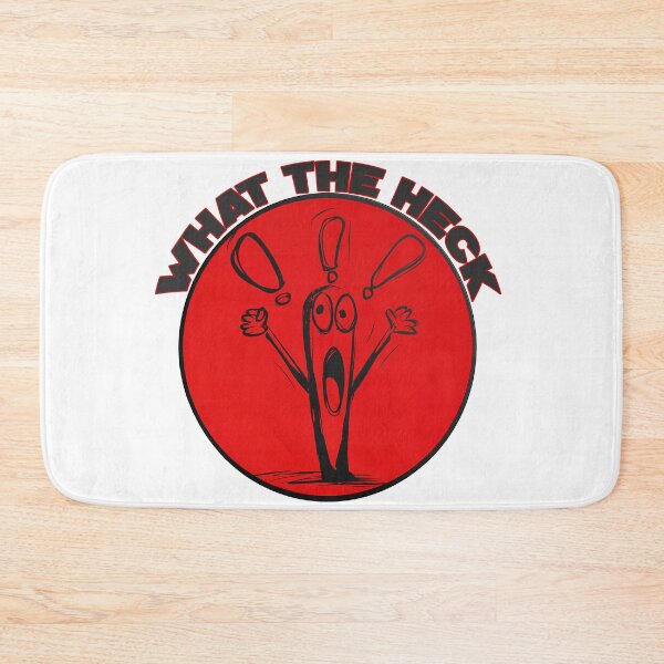 Item preview, What The Heck Funny Shocked Character Red Badge Illustration designed and sold by DesignArtist.ia.