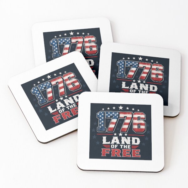 Item preview, 1776 Land of the Free Patriotic Shirt | Vintage American Flag 4th of July Design designed and sold by DoodleHaus360.
