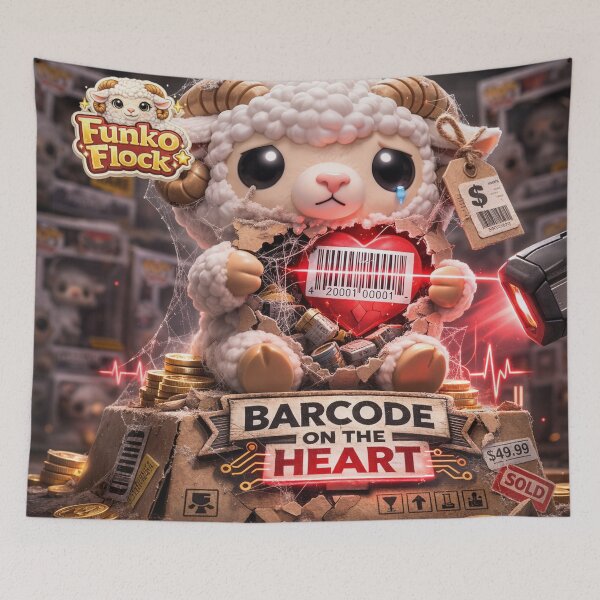 Item preview, Barcode on the Heart | Funko Flock Parody designed and sold by Thpoar.