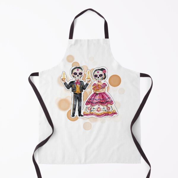 Item preview, Mexican Couple in Traditional Day of the Dead Costumes Design designed and sold by iamKRUK.
