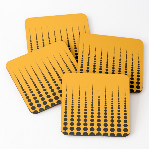 Item preview, Abstract Black Polka dots on Mustard Yellow  designed and sold by POLKAIWERX.