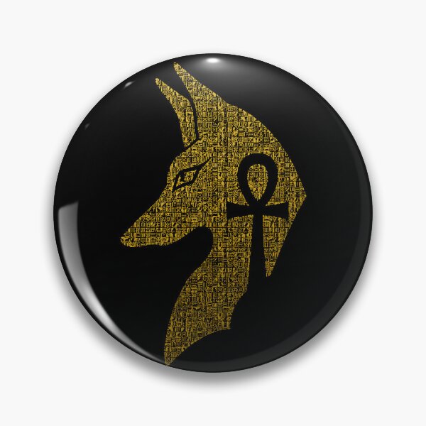 Item preview, Golden Anubis Silhouette with Hieroglyphics and Ankh designed and sold by Ahmed-G-Designs.