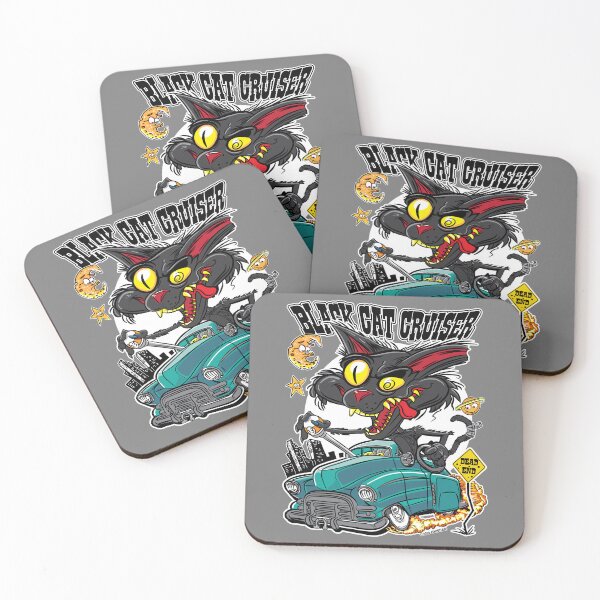 Item preview, Black Cat Cruiser Lead Sled Hot Rod designed and sold by eShirtLabs.