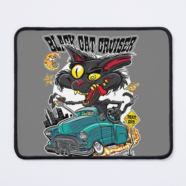 Item preview, Black Cat Cruiser Lead Sled Hot Rod designed and sold by eShirtLabs.