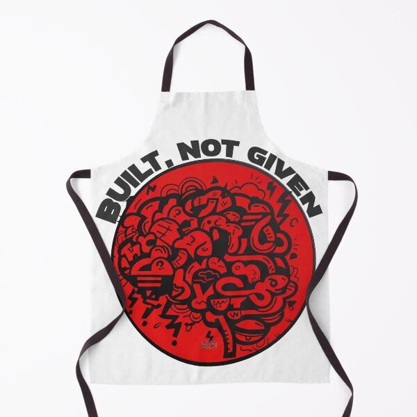 Item preview, Built Not Given Brain Doodle Motivation Red Badge Design designed and sold by DesignArtist.ia.