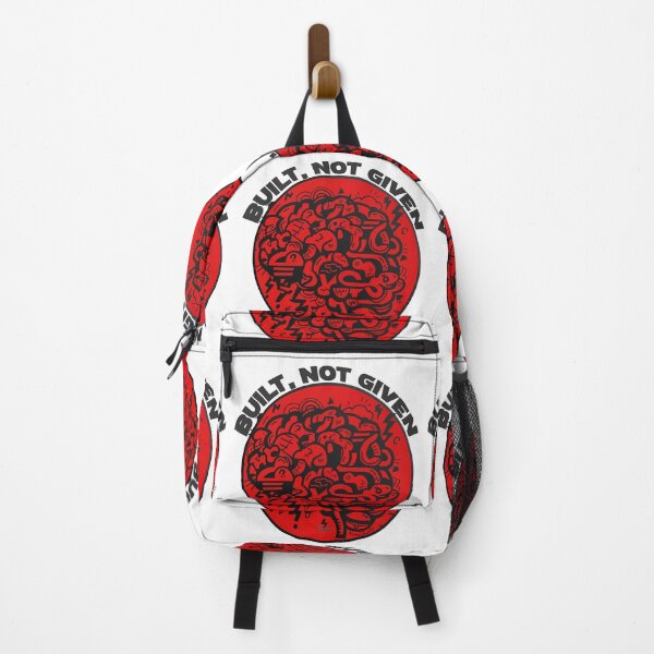 Item preview, Built Not Given Brain Doodle Motivation Red Badge Design designed and sold by DesignArtist.ia.