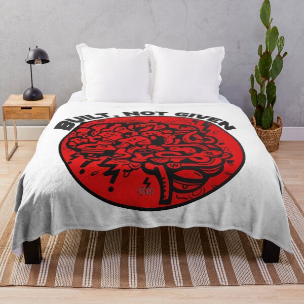 Item preview, Built Not Given Brain Doodle Motivation Red Badge Design designed and sold by DesignArtist.ia.