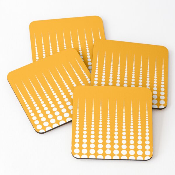 Item preview, Abstract White Polka dots on Mustard Yellow  designed and sold by POLKAIWERX.