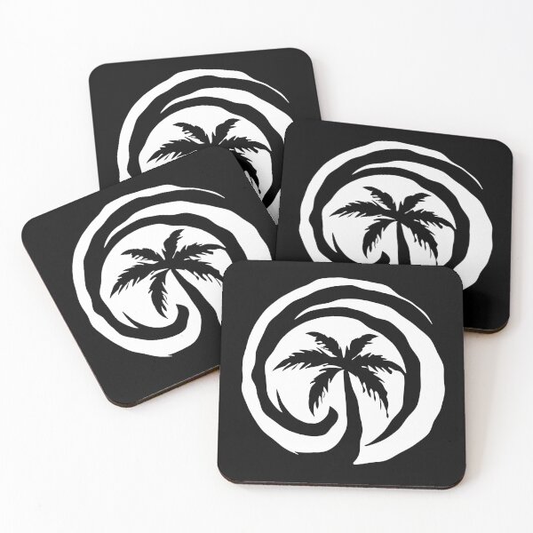 Item preview, Tropical Palm Tree Wave Circle Beach Coastal  designed and sold by SaltCreatives.