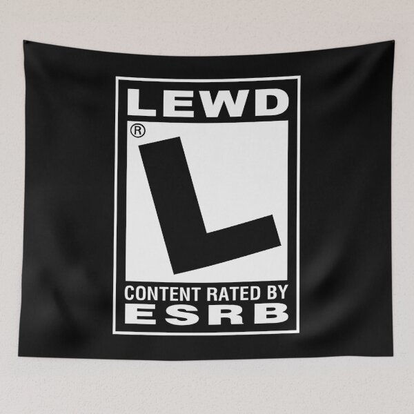 Item preview, LEWD Content Rated By ESRB Logo designed and sold by Hollycheese.