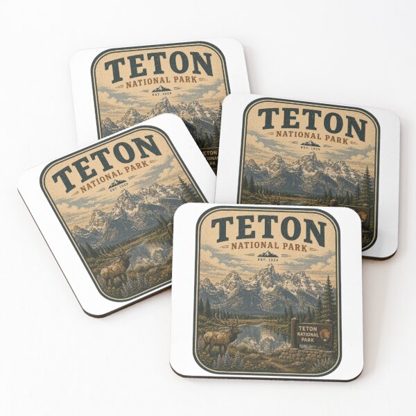 Item preview, Grand Teton National Park - Wyoming - Vintage T-Shirt, Sweatshirts, Crewneck, Stickres designed and sold by projectbadass.