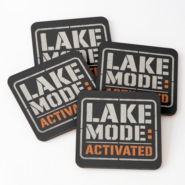 Item preview, Lake Mode Activated Funny Paddle Board Lake Life Typography Tee Sticker Lake Gift designed and sold by sharifex.