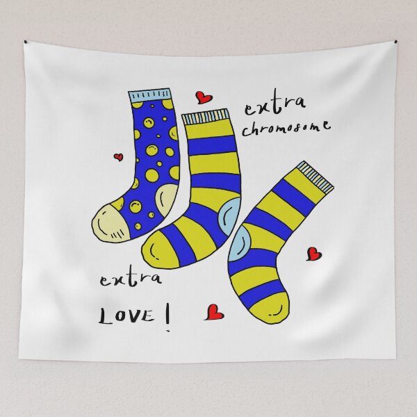 Item preview, Extra Chromosome Extra Love Three Socks Down Syndrome Awareness designed and sold by thecoloursandme.