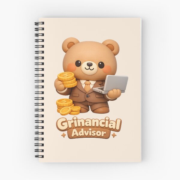 Item preview, Grinancial (Financial) Advisor Bear | Cute Kawaii 3D Finance Art designed and sold by Moons Studio.