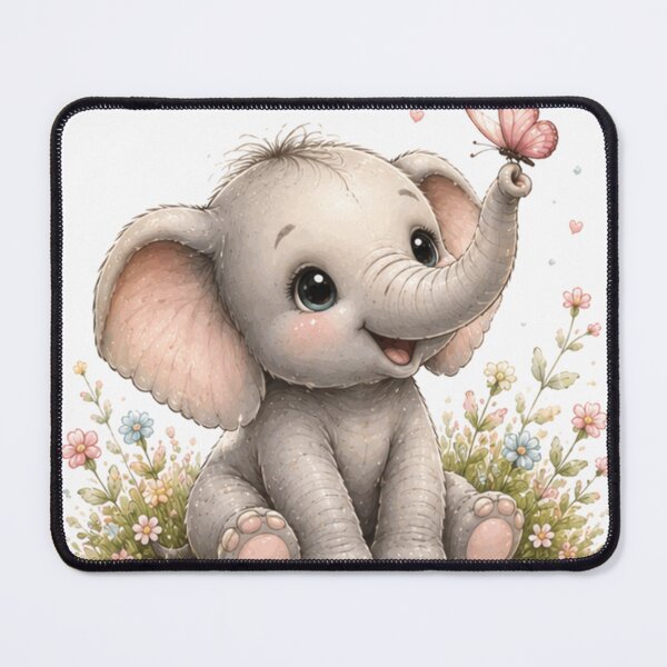 Item preview, elephant with butterfly designed and sold by Savnyy.