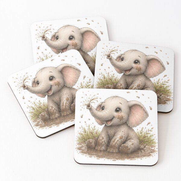 Item preview, An elephant playing in the mud designed and sold by Savnyy.