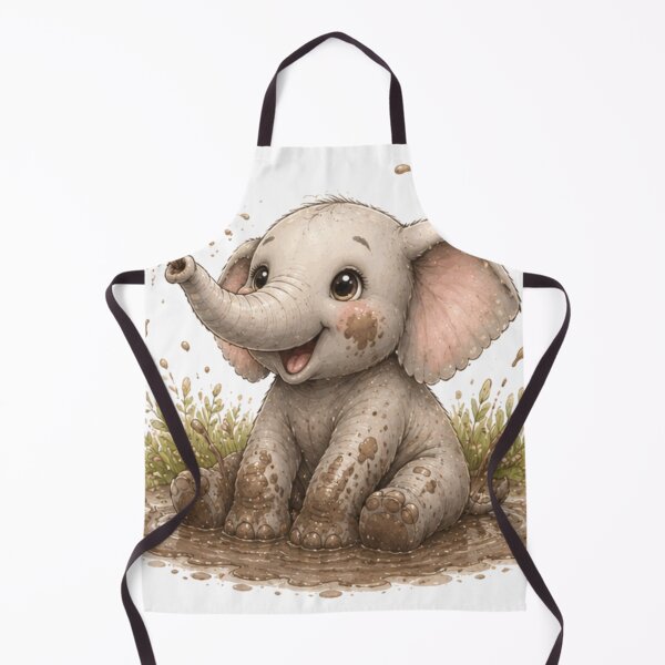 Item preview, An elephant playing in the mud designed and sold by Savnyy.