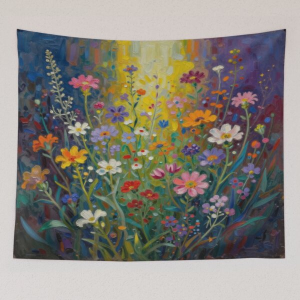 Item preview, Colorful floral bouquet • Vibrant floral artwork full of expressiveness and natural beauty designed and sold by FotoworldEdel.