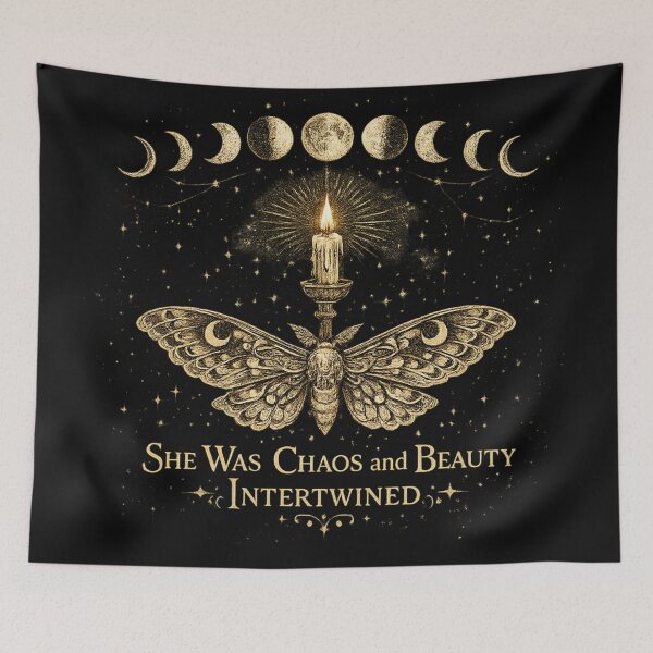 Item preview, Moon Phase Moth Dark Academia Celestial Gothic Art Print Mystical Aesthetic Wall Art designed and sold by irfanshikh.