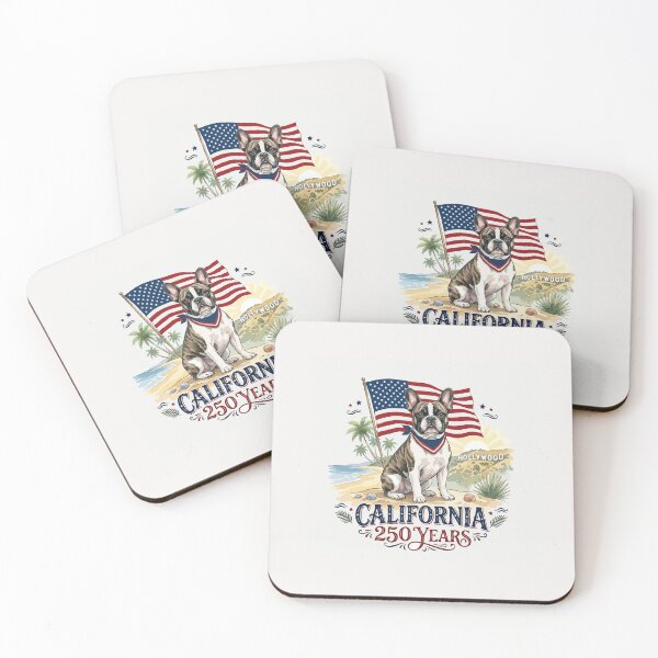 Item preview, French Bulldog California Patriotic Dog Art – 250 Years July 4th designed and sold by The Real Life Symphony.