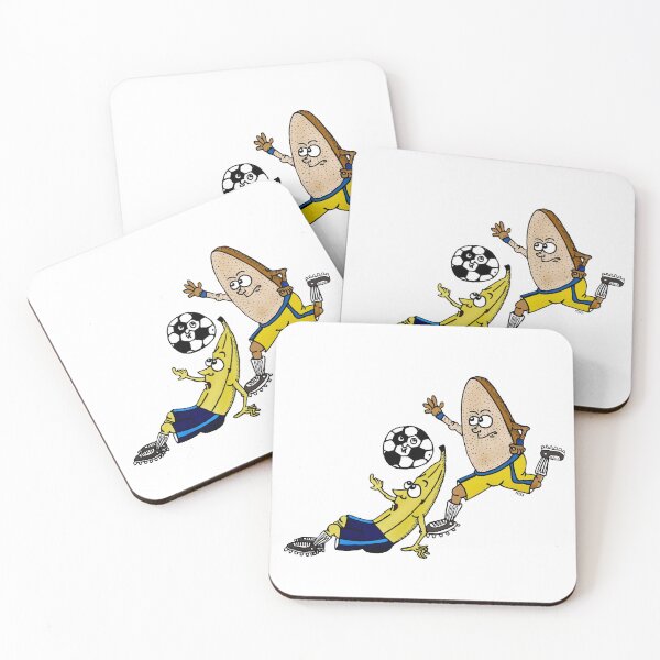 Item preview, Banana & Bread – Quirky FoodBall Duo designed and sold by MyxaART.