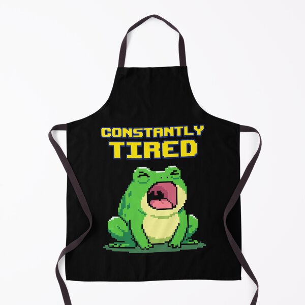 Item preview, Constantly Tired - Funny Yawning Frog Pixel Art designed and sold by artistastshirt.