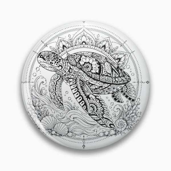 Item preview, Sacred Ocean Turtle Mandala Art designed and sold by suryabumblee.