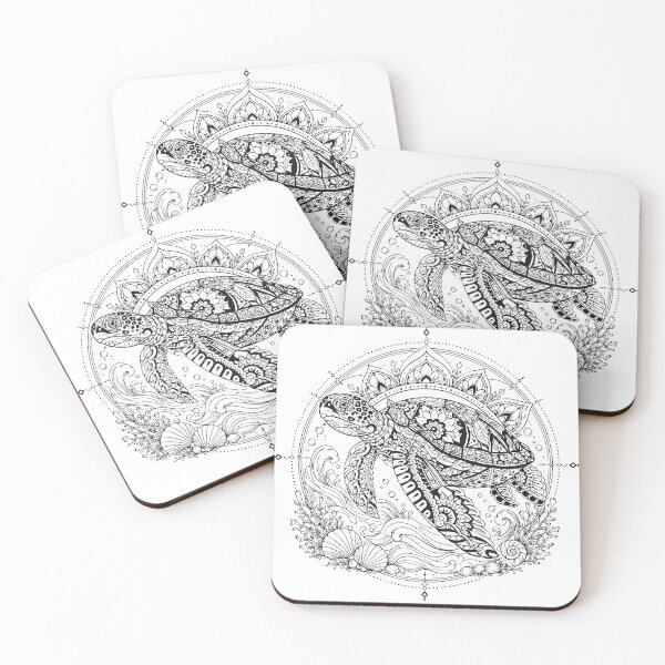 Item preview, Sacred Ocean Turtle Mandala Art designed and sold by suryabumblee.