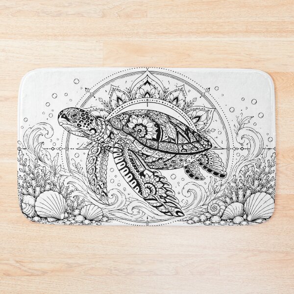 Item preview, Sacred Ocean Turtle Mandala Art designed and sold by suryabumblee.