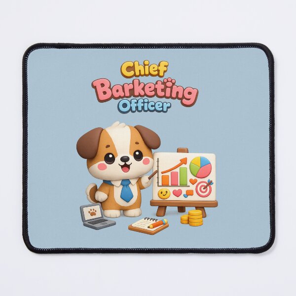 Item preview, Chief Barketing (Marketing) Officer Cute Dog | Kawaii 3D Puppy Business Cartoon designed and sold by Moons Studio.